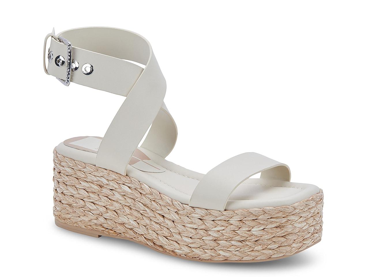 Dolce Vita Cannes Espadrille Platform Sandal in White | Lyst