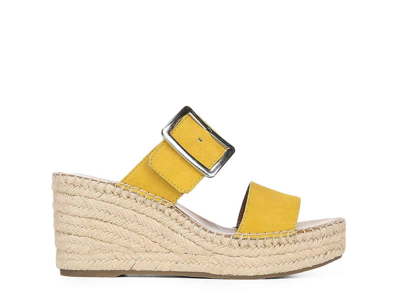 franco sarto coastal espadrille wedge sandal yellow