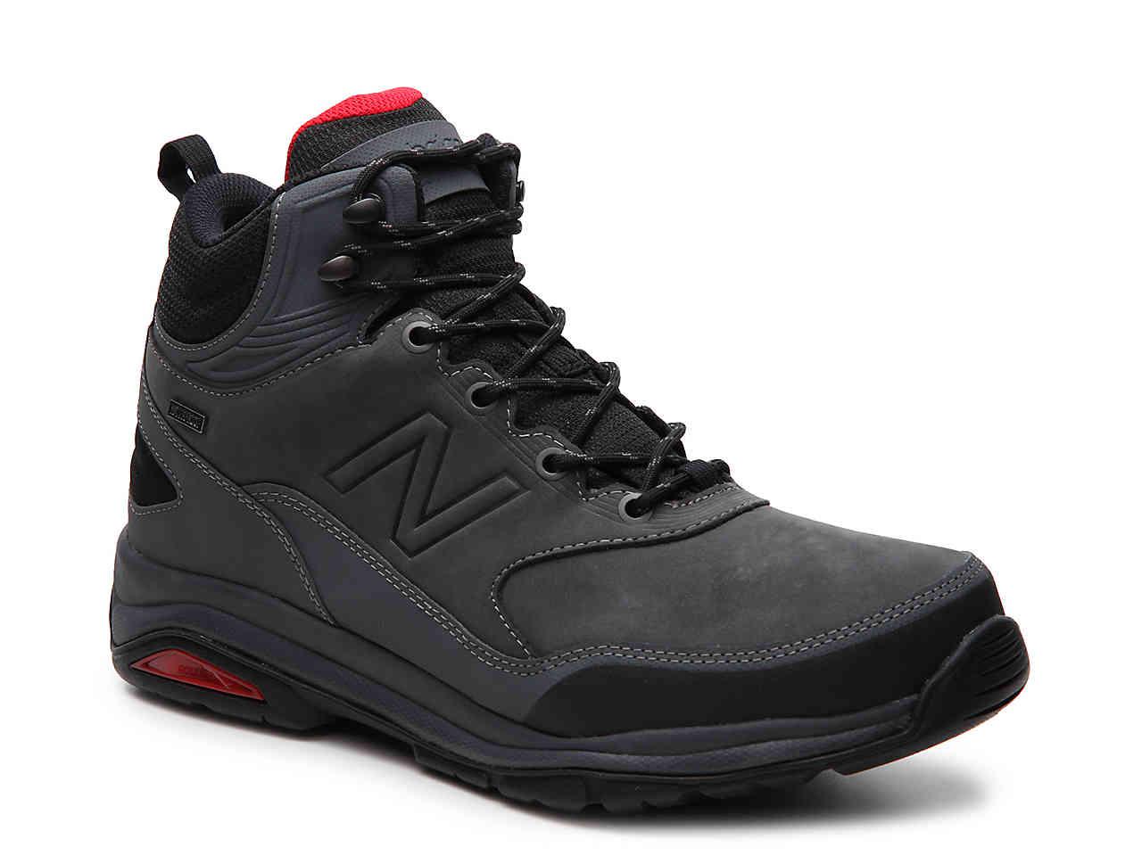 New Balance Leather 1400 Hiking Boot in Grey/Black/Red (Black) for Men