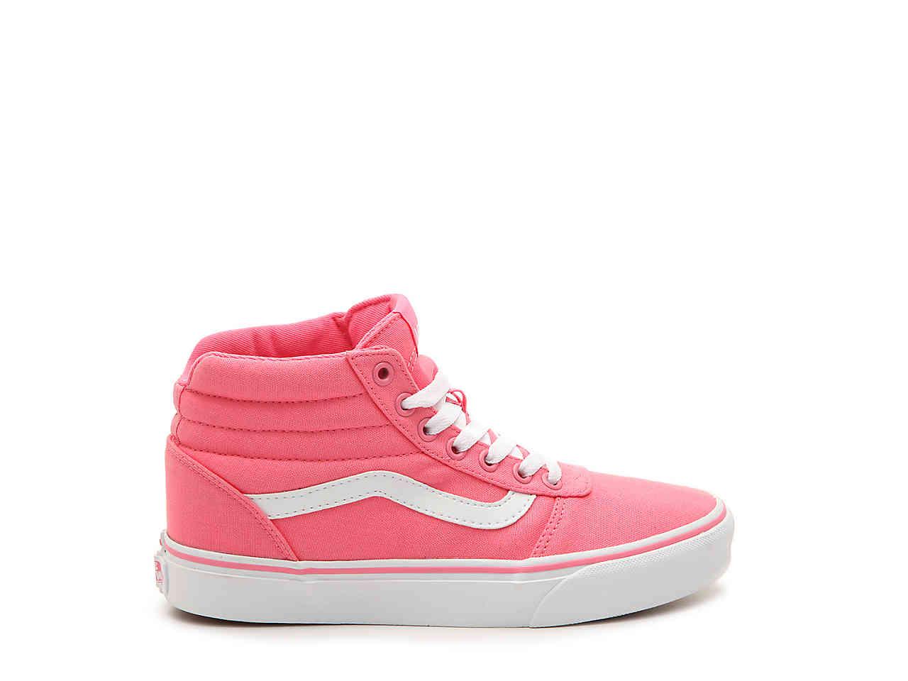 hot pink vans slip ons