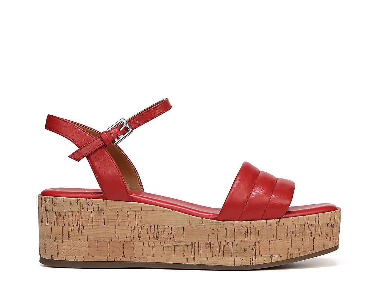 franco sarto red wedges