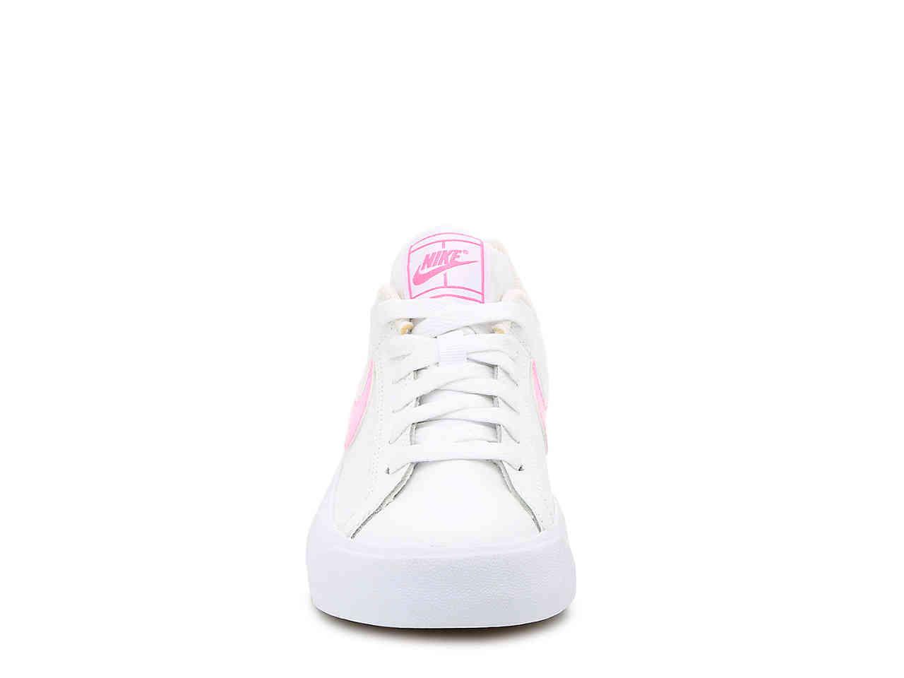 nike court royale white pink