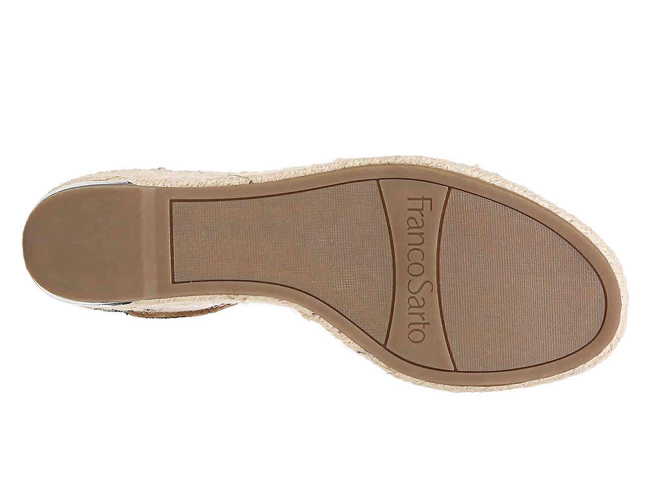 franco sarto clemens espadrille wedge sandal leopard