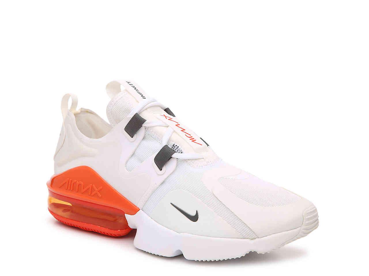 Air Max Infinity Shoe in White/Orange 