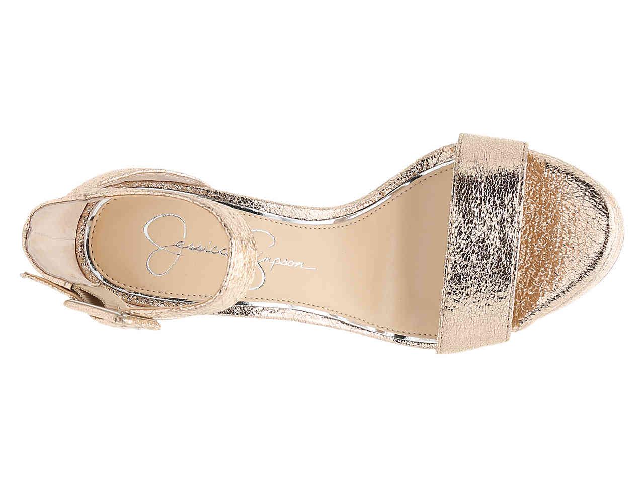 rose gold metallic platform sandals