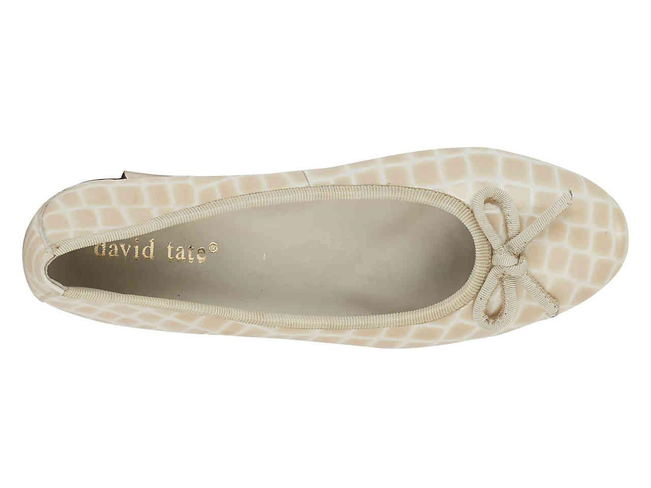 David Tate Giselle Flat in Natural - Lyst