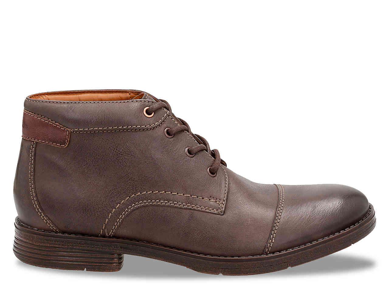 Clarks Devington Cap Toe Chukka Boot in Brown for Men | Lyst