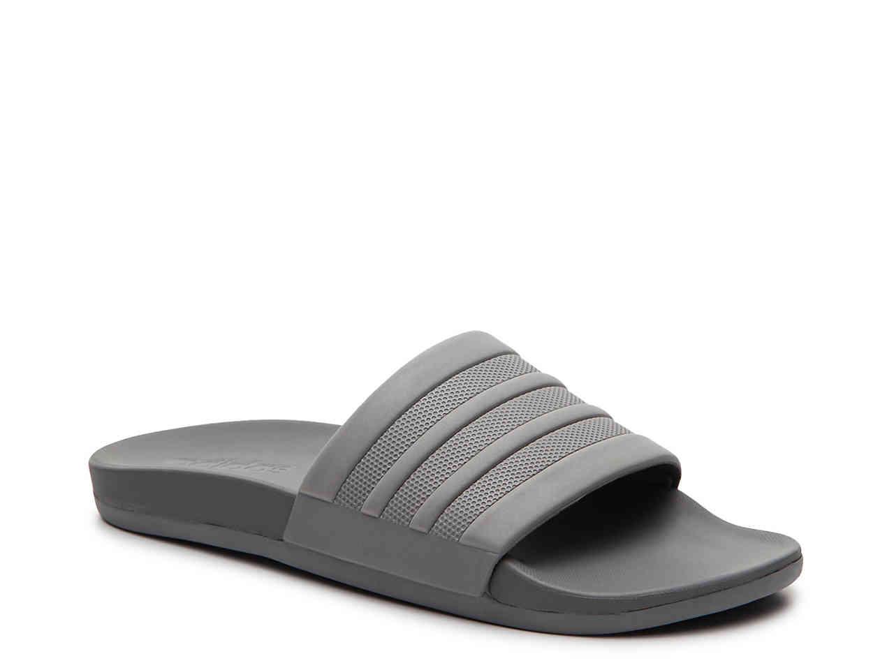 adilette cloudfoam plus mono slides grey