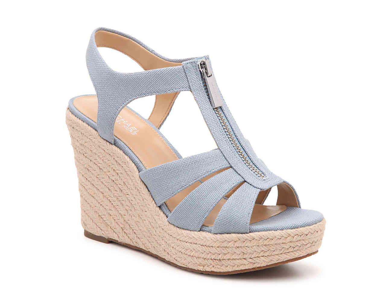 MICHAEL Michael Kors Synthetic Berkley Espadrille Wedge Sandal in Light ...