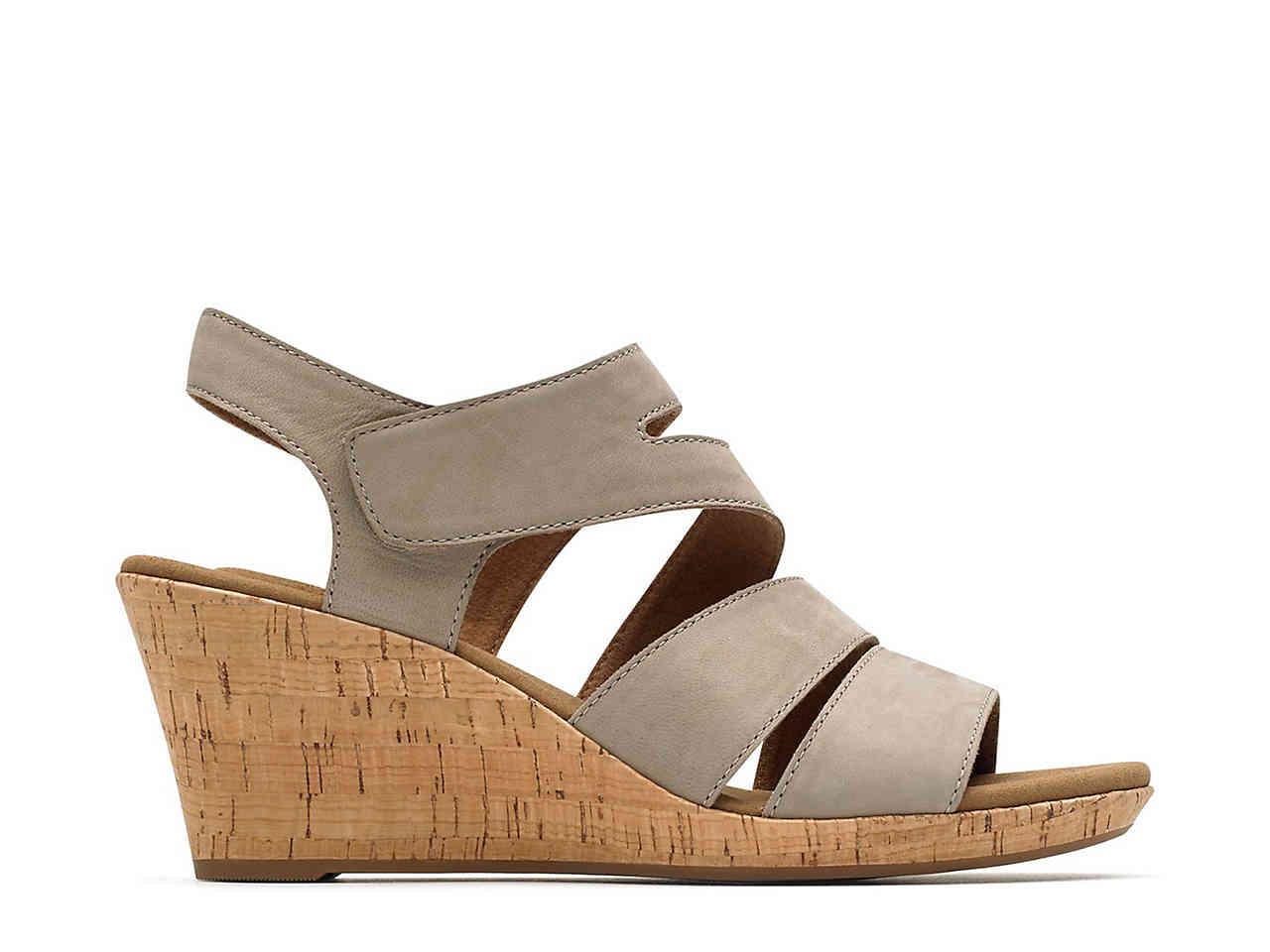rockport women's briah asym wedge sandal