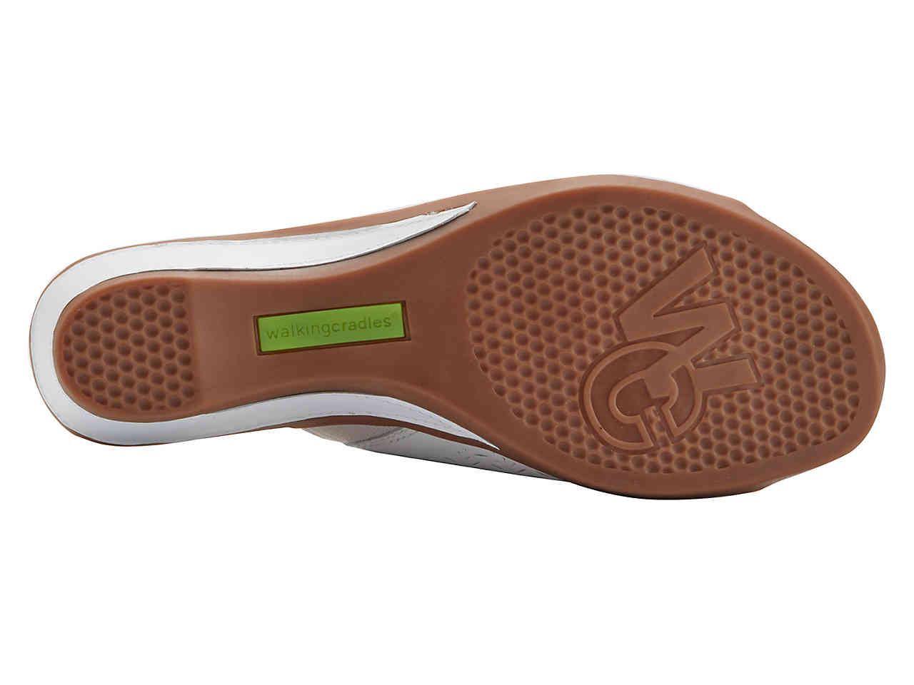 walking cradles white sandals