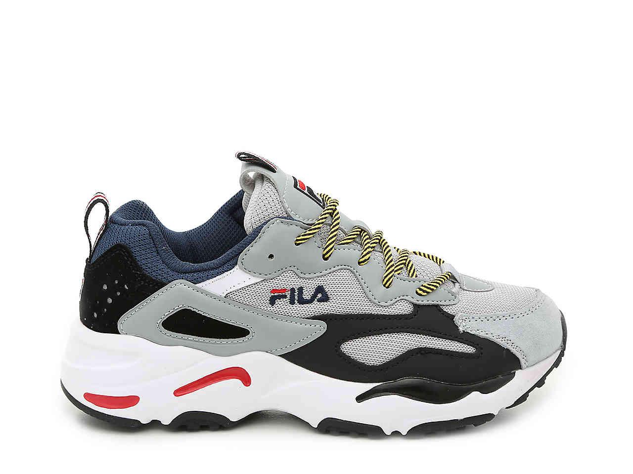 fila ray tracer suede patchwork sneakers