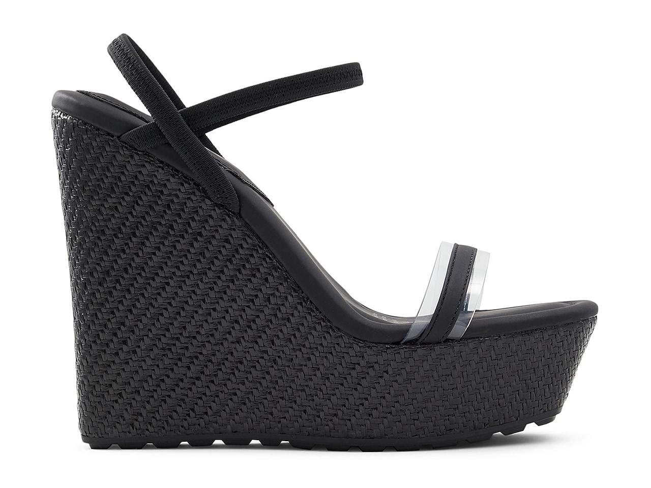 ALDO Bodish Wedge Sandal in Black | Lyst