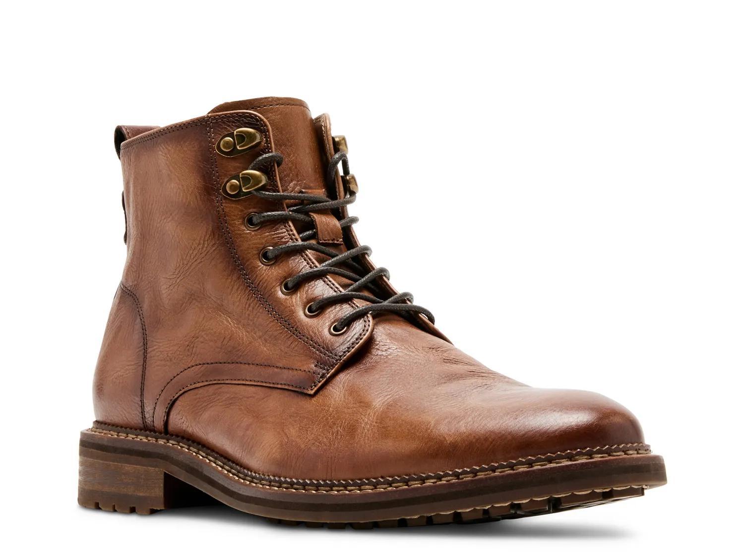 NEW STEVE MADDEN men\'s noby leather lace up boot in tan Steve Madden Noby Boot - Free Shipping | DSW main image 2