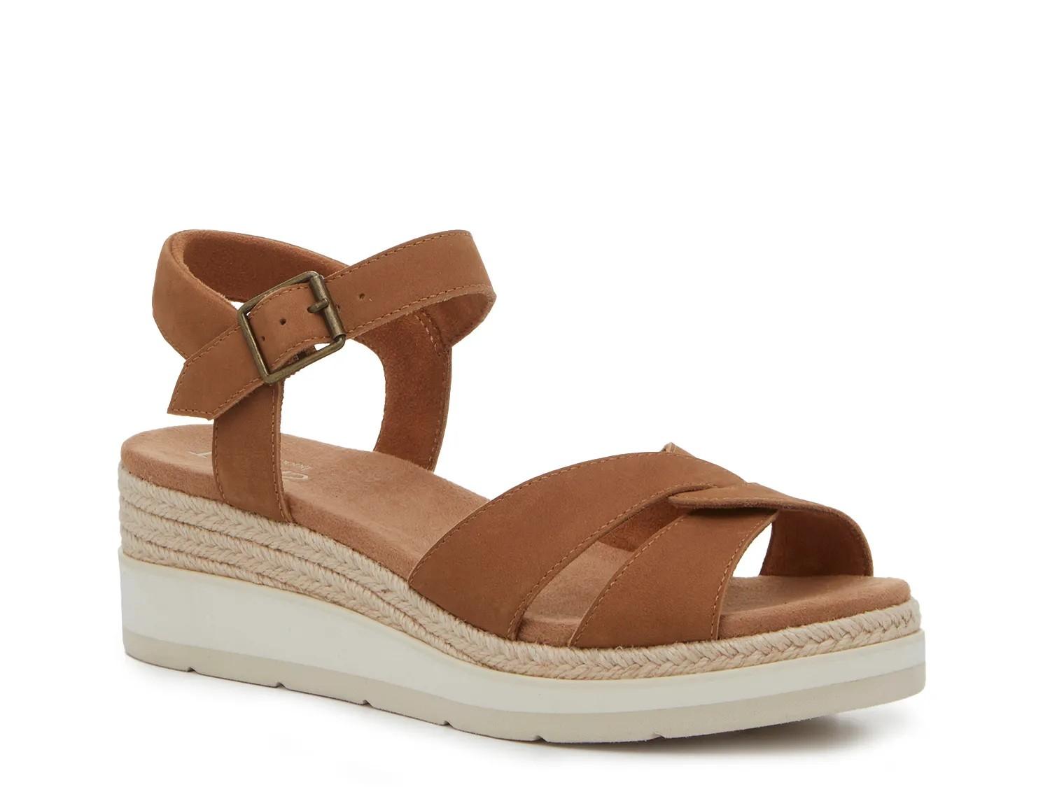 TOMS Wide Width Margot Espadrille Wedge Sandal in Brown Lyst