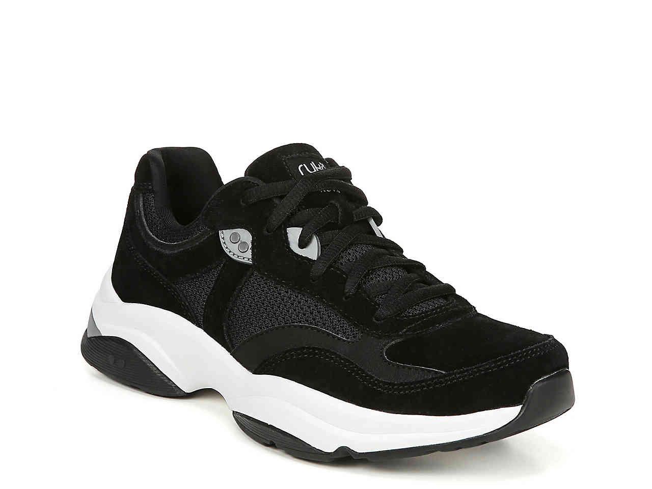 Ryka Suede Nova Walking Shoe in Black/White (Black) - Lyst