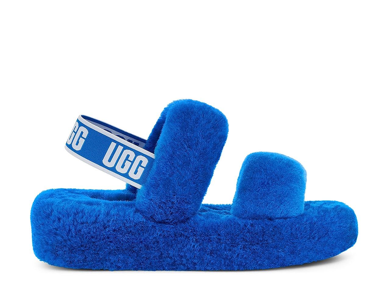 UGG Fluff Yeah Slingback Sandal in Blue | Lyst