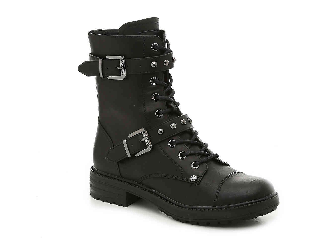 G by Guess Granted Combat Boot in Black | Lyst