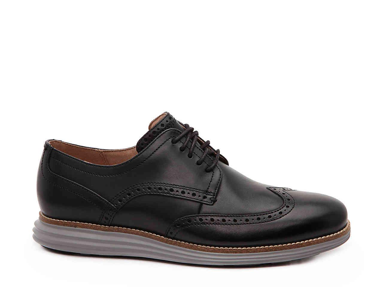 Cole Haan Leather Original Grand Wingtip Oxford in Black for Men - Lyst