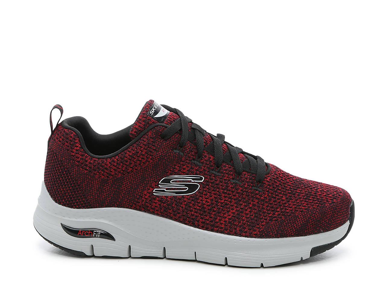 arch fit skechers red