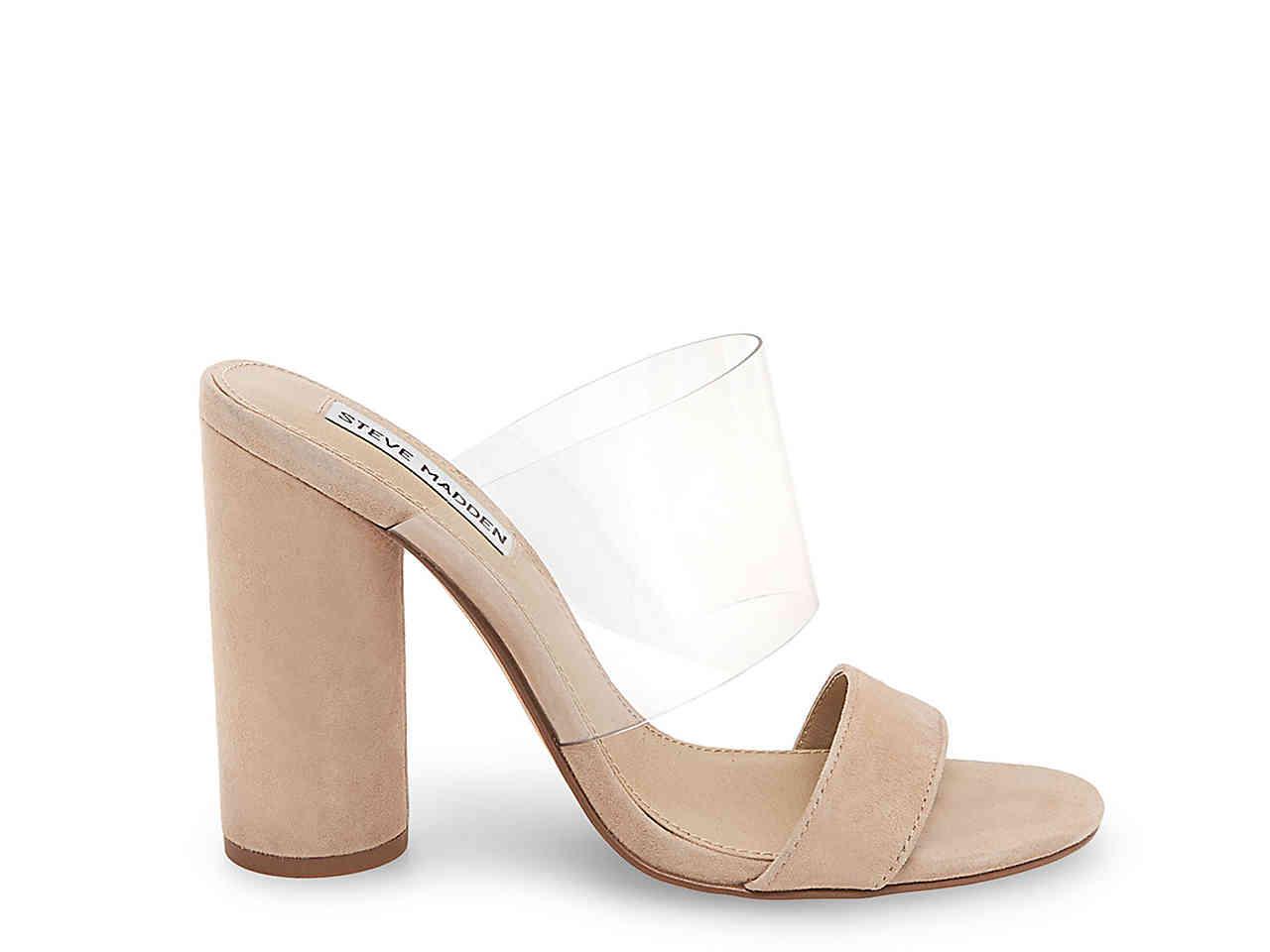 Steve Madden Suede Cheers Sandal in Nude (Natural) | Lyst