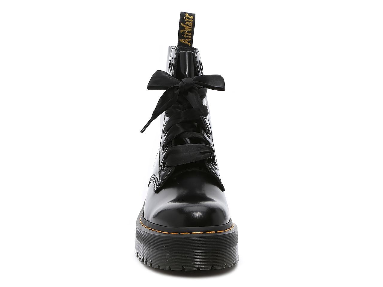 Dr. Martens Leather Molly Platform Boot in Black | Lyst