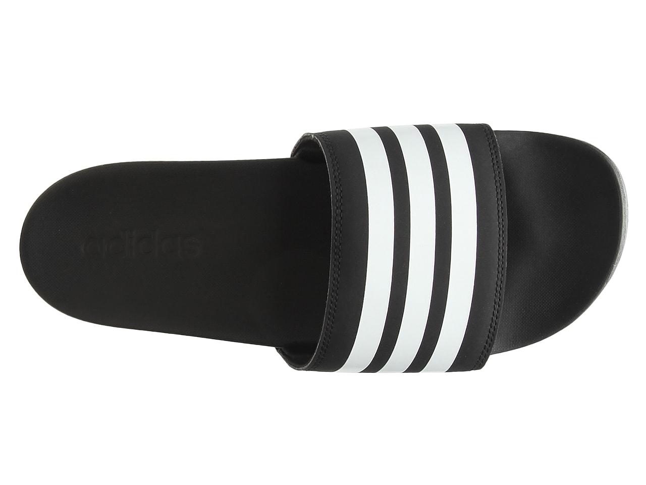 adidas Suede Adilette Cloudfoam Plus Slide Sandal in Black for Men | Lyst
