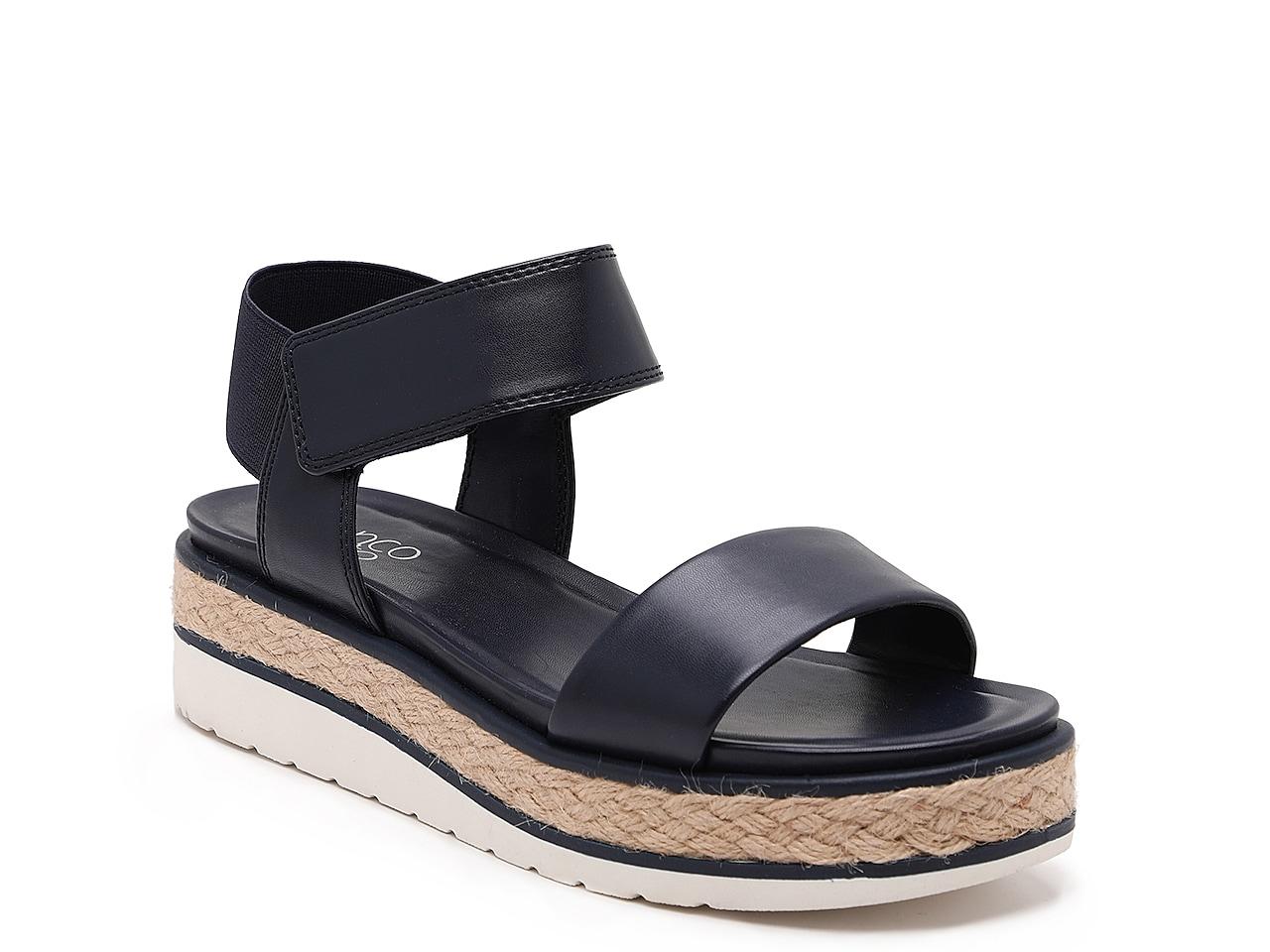 Franco Sarto Tinaka Espadrille Wedge Sandal in Blue | Lyst