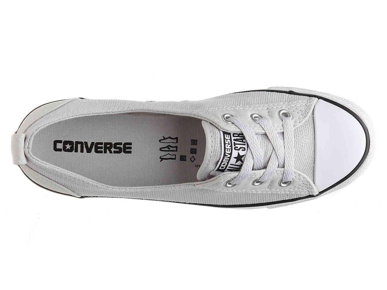 štrajk ploča crv  Converse Canvas Chuck Taylor All Star Dainty Ballet Slip-on Sneaker in Grey  (Gray) - Lyst