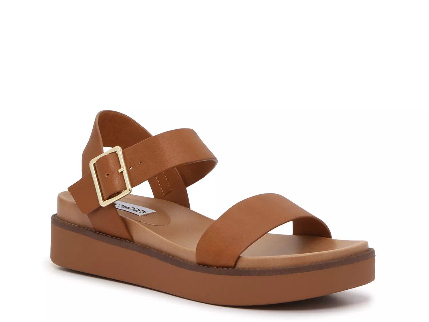 Steve Madden プラットフォーム ストラップ Rileey サンダル Steve Madden Rileey Sandal in Brown | Lyst
