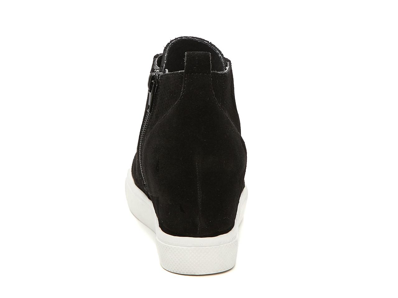 steve madden black wedge sneakers
