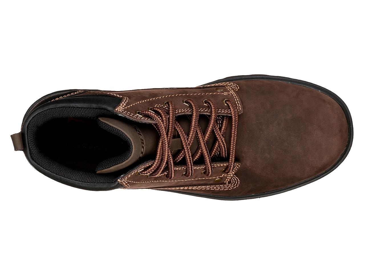 Skechers Leather Relaxed Fit Segment Garnet Boot in Dark Brown (Brown) for  Men | Lyst
