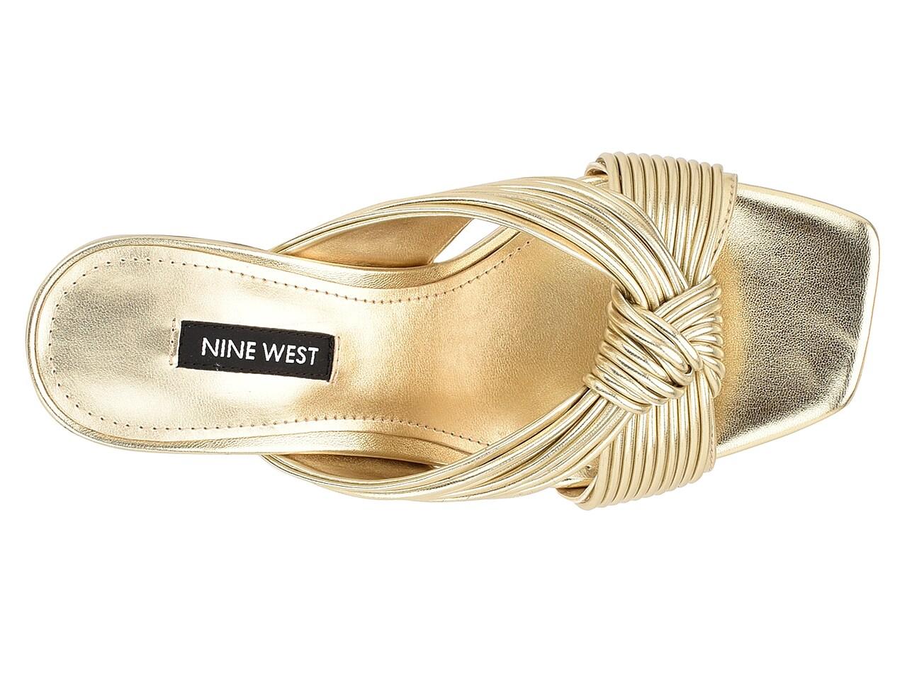 Nine West Galinda Sandal in Metallic | Lyst