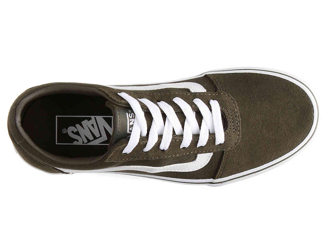 olive green suede slip on vans