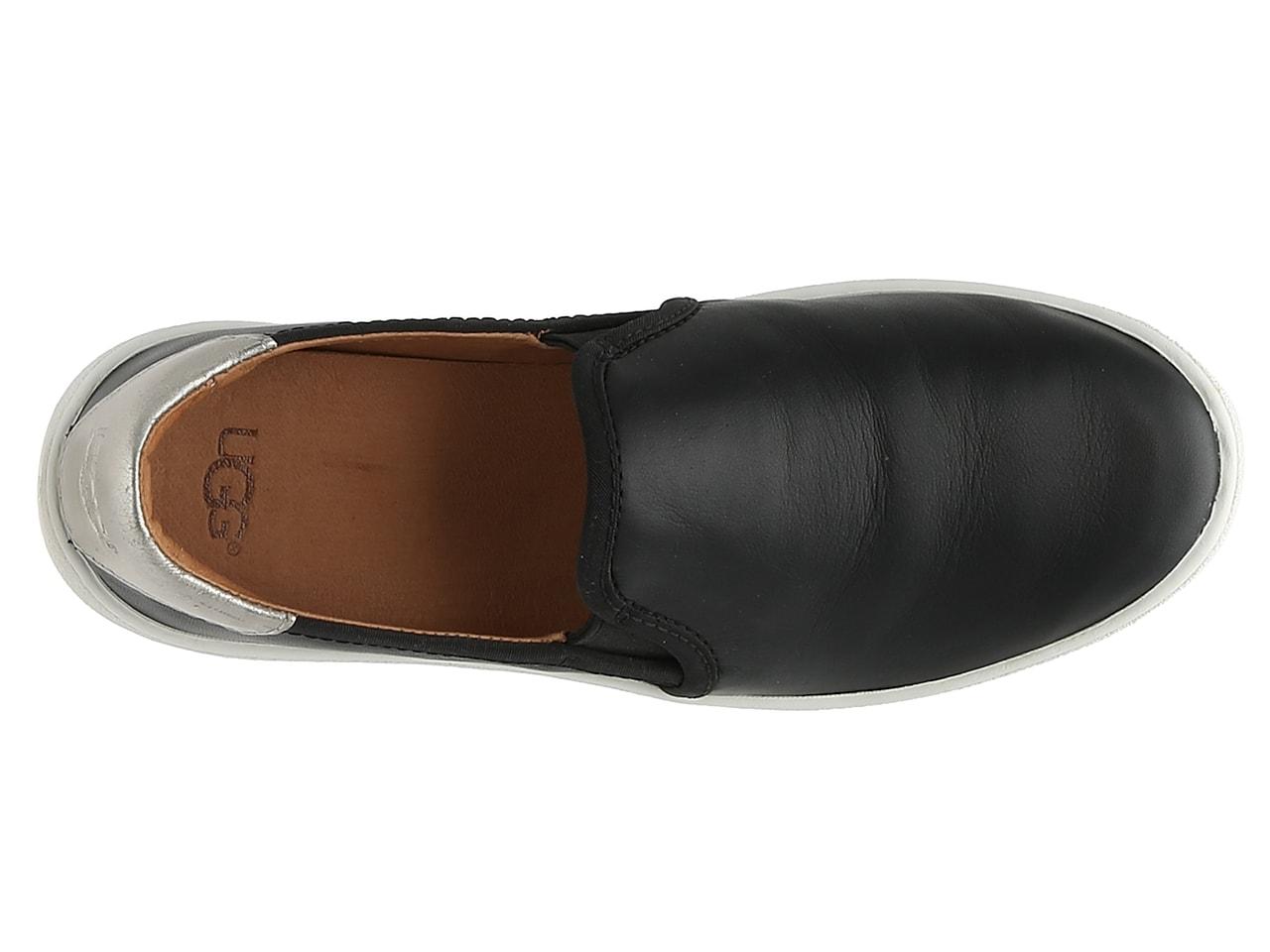 UGG Leather Cas Slip-on Sneaker in Black - Lyst