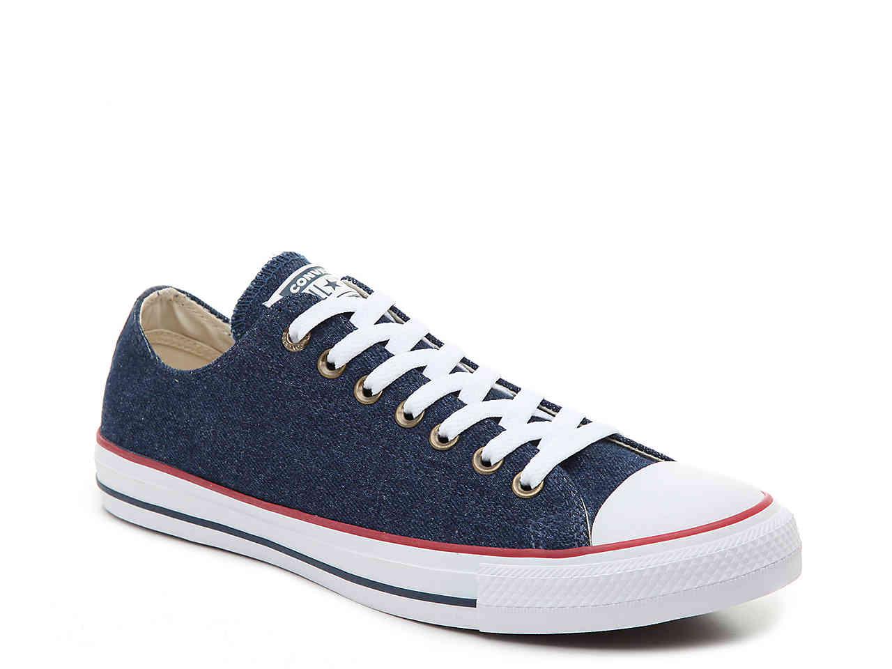 converse blue all star denim rainbow ox trainers