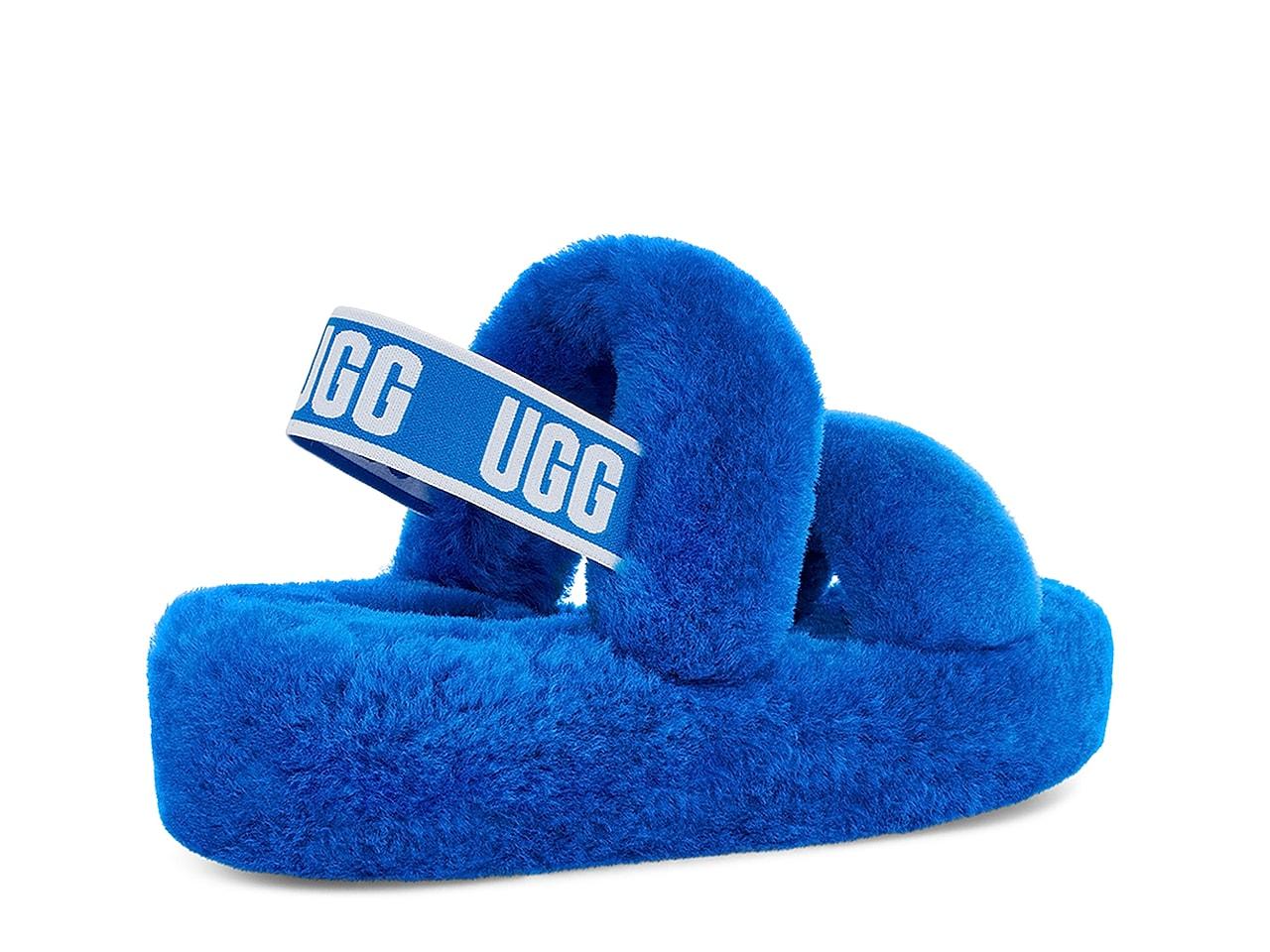 UGG Fluff Yeah Slingback Sandal in Blue | Lyst
