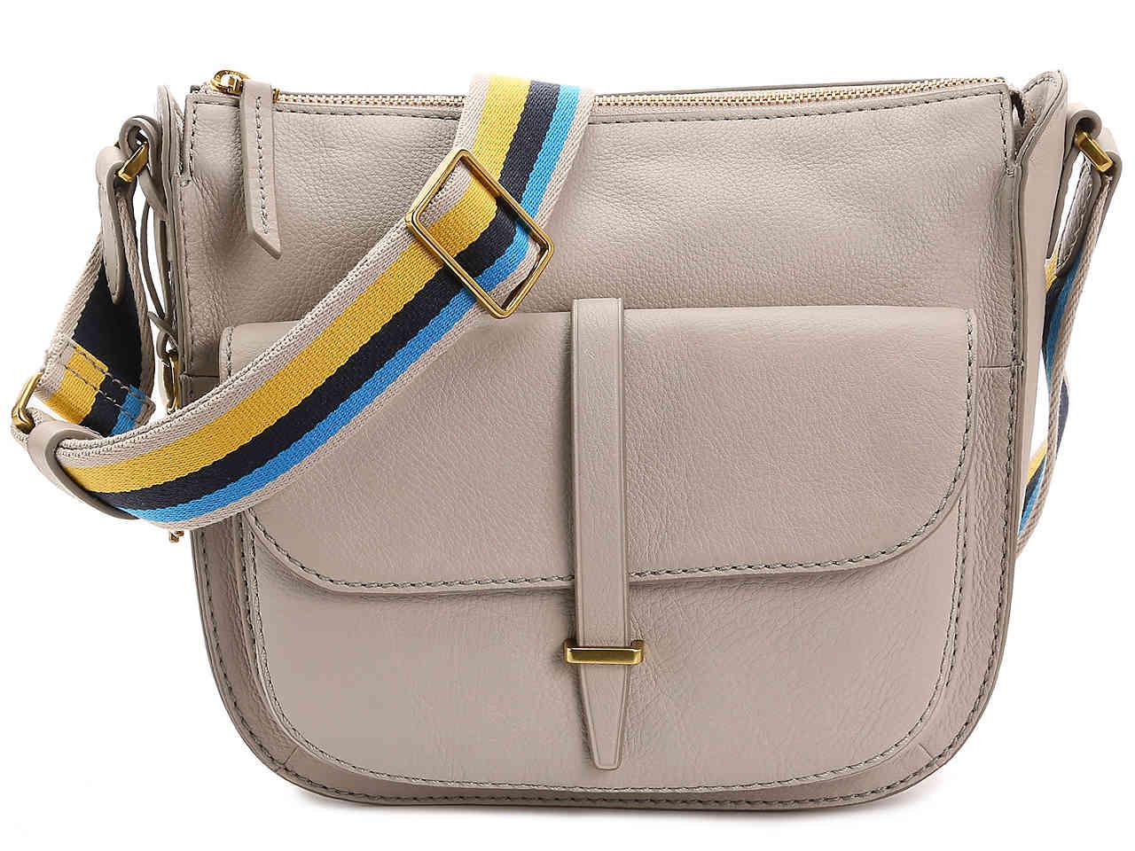 Fossil Ryder Leather Crossbody Bag in Grey (Gray) Lyst