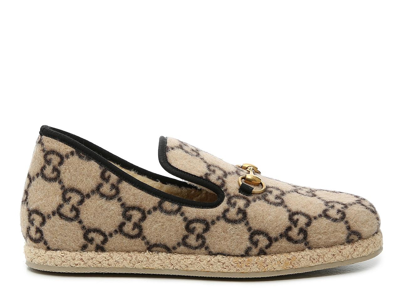 Gucci monogram-print tassel loafers - Brown
