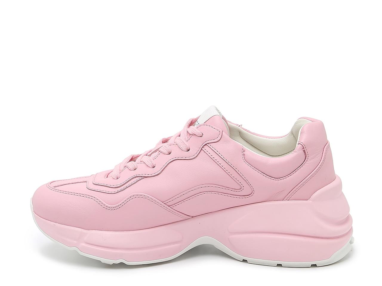 Gucci Leather Rhyton Sneaker in Pink | Lyst