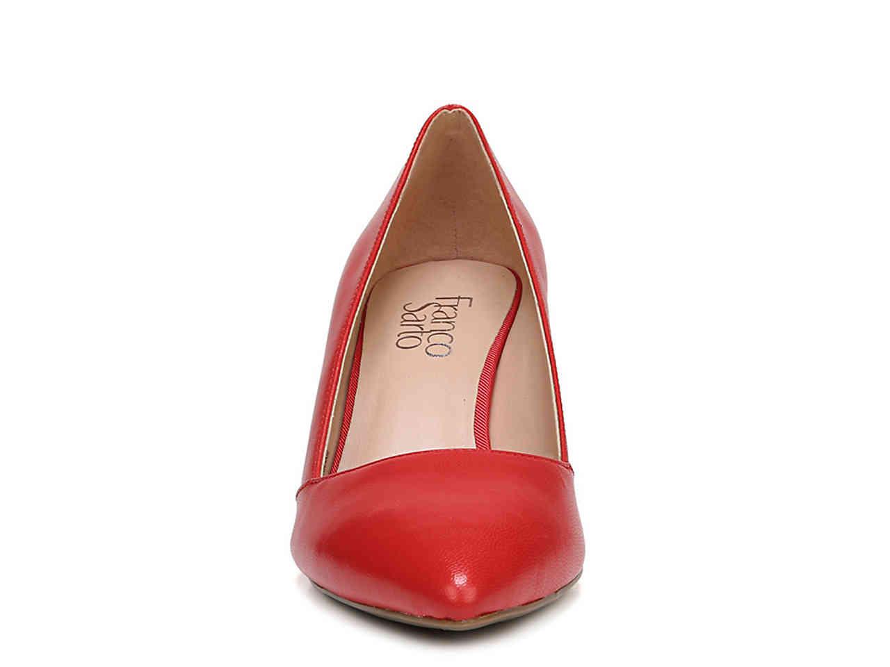 franco sarto red wedges