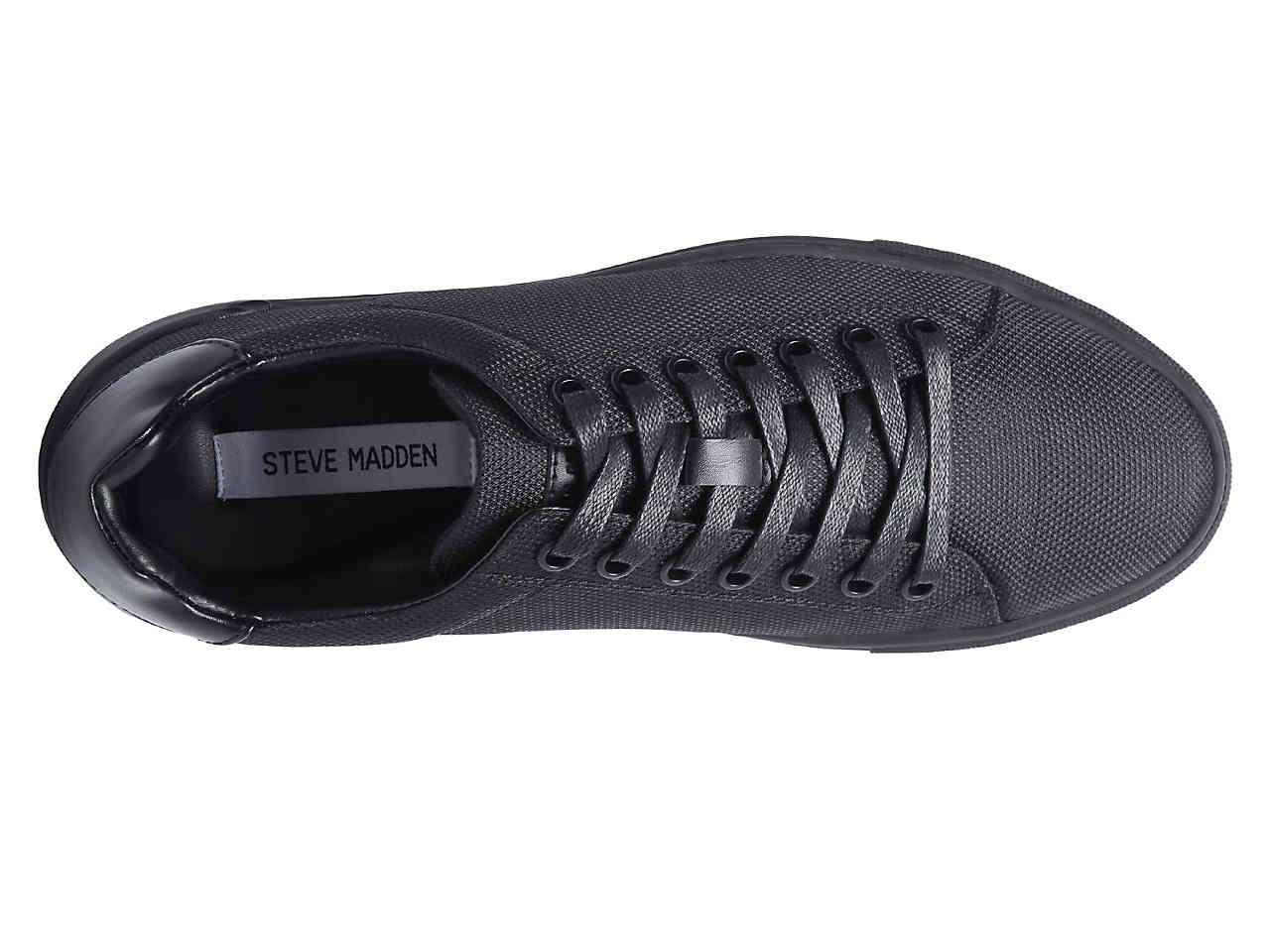 steve madden black tennis shoes