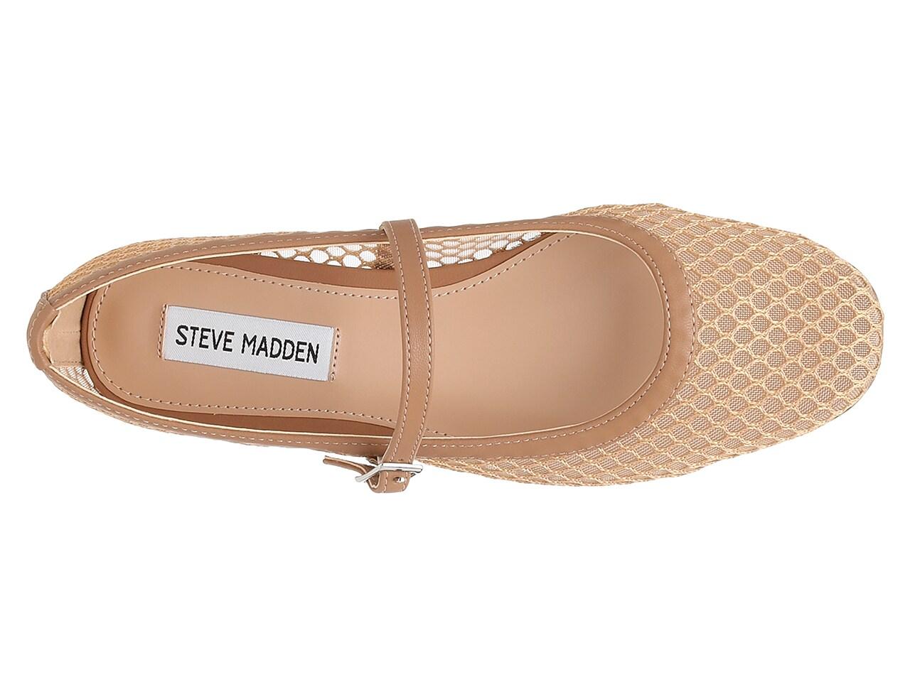 Steve Madden【新作SALE】Caring Mary Jane フラットシューズ Steve Madden Caring Mary Jane Flat in Natural | Lyst