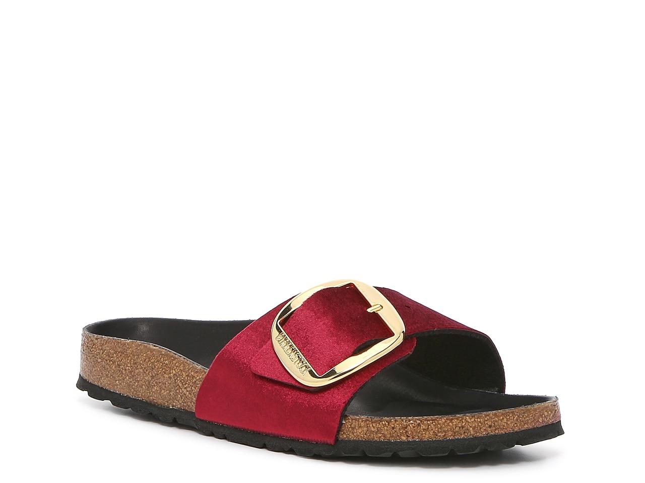 Birkenstock Madrid Big Buckle Slide Sandal in Red Lyst