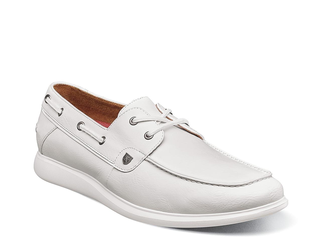 Stacy Adams Reid Boat Shoe in White for Men Lyst