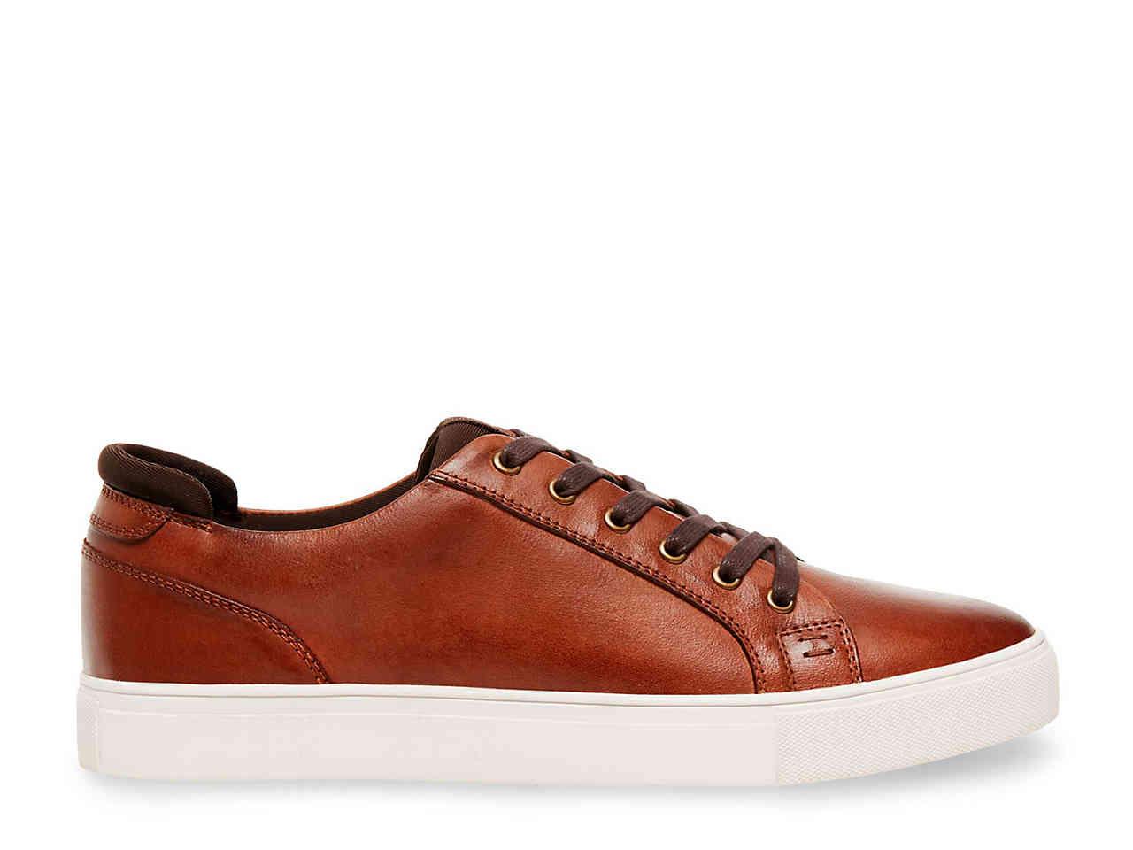 Steve Madden Leather Yale Sneaker in Cognac (Brown) for Men | Lyst