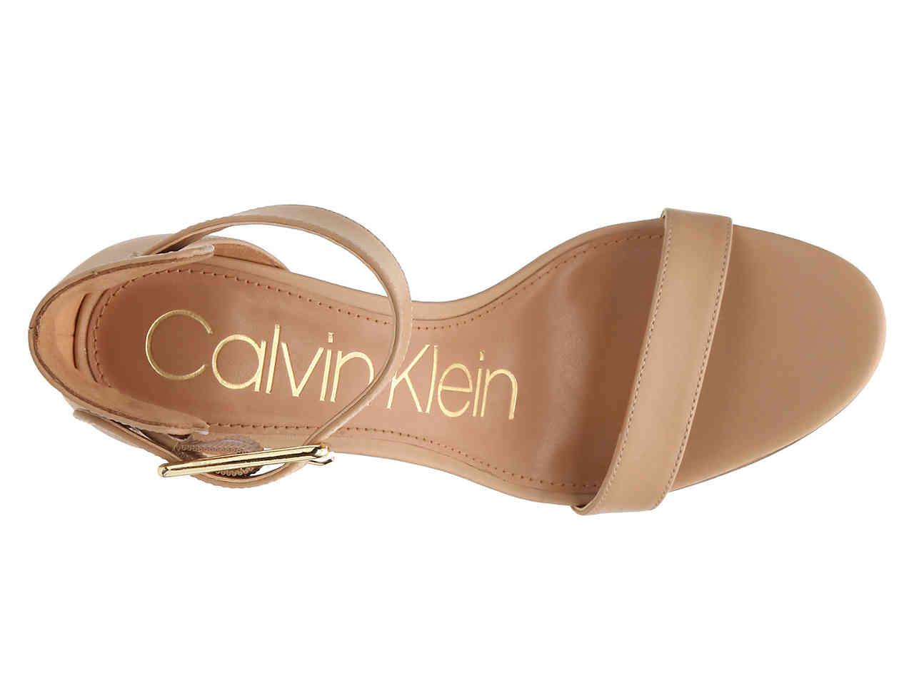 Calvin Klein Vivian Platform Sandal in Nude (Natural) | Lyst