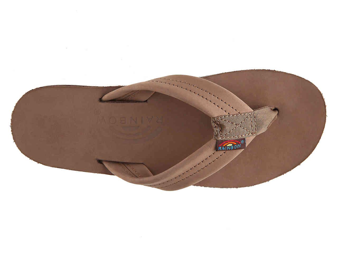 womens rainbow flip flops thick strap