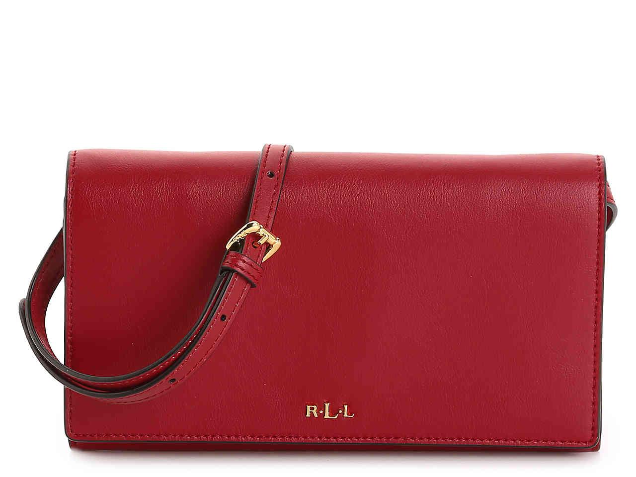 lauren ralph lauren dowell camera leather crossbody bag