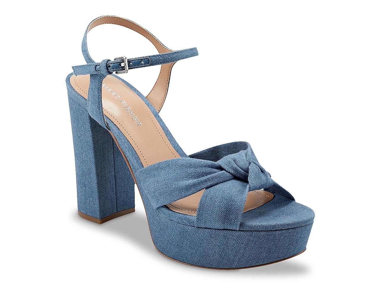 Marc Fisher Synthetic Deren Platform Sandal in Light Blue (Blue) Lyst